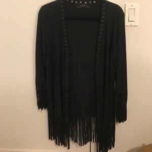 Zara fringe open jacket